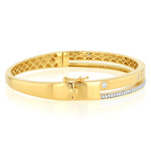 Load image into Gallery viewer, Luminesce Lab Grown 1/2 Carat Diamond Bangle in Gold Plated Silver
