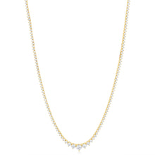 Load image into Gallery viewer, Luminesce Lab Grown 4 Carat Diamond Tennis Necklace in 9ct Yellow Gold