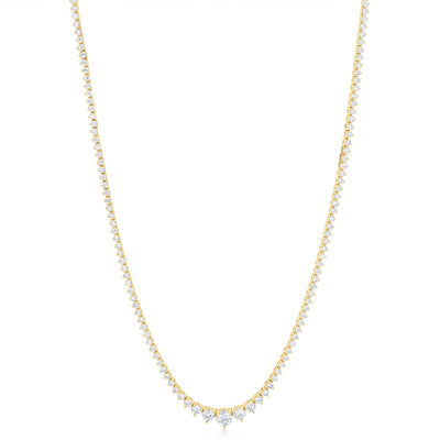 Luminesce Lab Grown 4 Carat Diamond Tennis Necklace in 9ct Yellow Gold