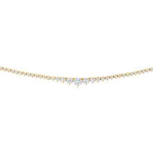 Load image into Gallery viewer, Luminesce Lab Grown 4 Carat Diamond Tennis Necklace in 9ct Yellow Gold