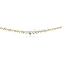 Load image into Gallery viewer, Luminesce Lab Grown 5 Carat Diamond Tennis Necklace in 9ct Yellow Gold