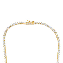 Load image into Gallery viewer, Luminesce Lab Grown 5 Carat Diamond Tennis Necklace in 9ct Yellow Gold