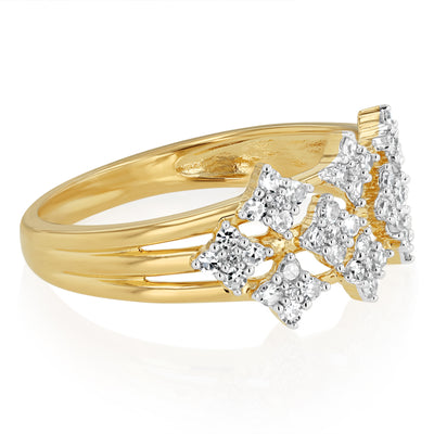 Luminesce Lab Grown Diamond Ring in Gold Plated Silver