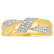 Load image into Gallery viewer, Luminesce Lab Grown 1/4 Carat Diamond Ring in Gold Plated Silver