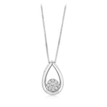 Load image into Gallery viewer, Luminesce Lab Grown 1/10 Carat Diamond Pendant on 45cm Chain in Sterling Silver