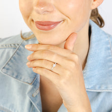 Load image into Gallery viewer, Luminesce Lab Grown 1/5 Carat Diamond Halo Ring in Sterling Silver