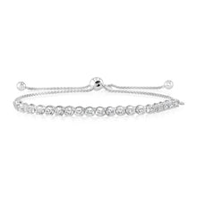 Load image into Gallery viewer, Luminesce Lab Grown 1/5 Carat Diamond Slider Bracelet in Sterling Silver