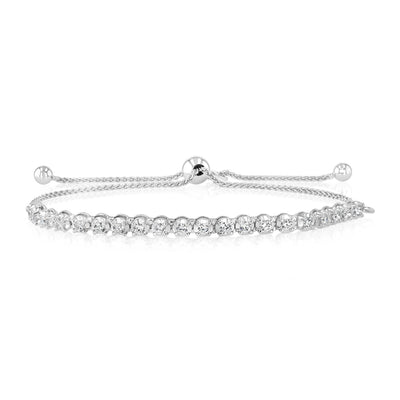 Luminesce Lab Grown 1/5 Carat Diamond Slider Bracelet in Sterling Silver