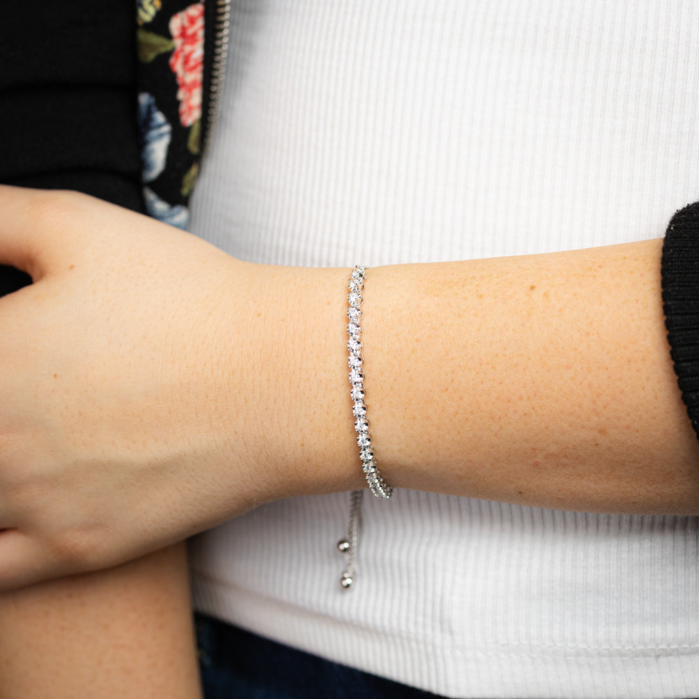 Luminesce Lab Grown 3/4 Carat Diamond Slider Bracelet in Sterling Silver