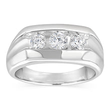 Load image into Gallery viewer, Luminesce Lab Grown 1 Carat Diamond Gents Ring in Sterling Silver