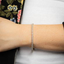 Load image into Gallery viewer, Luminesce Lab Grown 2.00 Carat Diamond Tennis Bracelet in Gold Plated Silver
