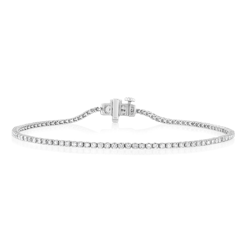Luminesce Lab Grown 1.00 Carat Diamond Tennis Bracelet in Platinum