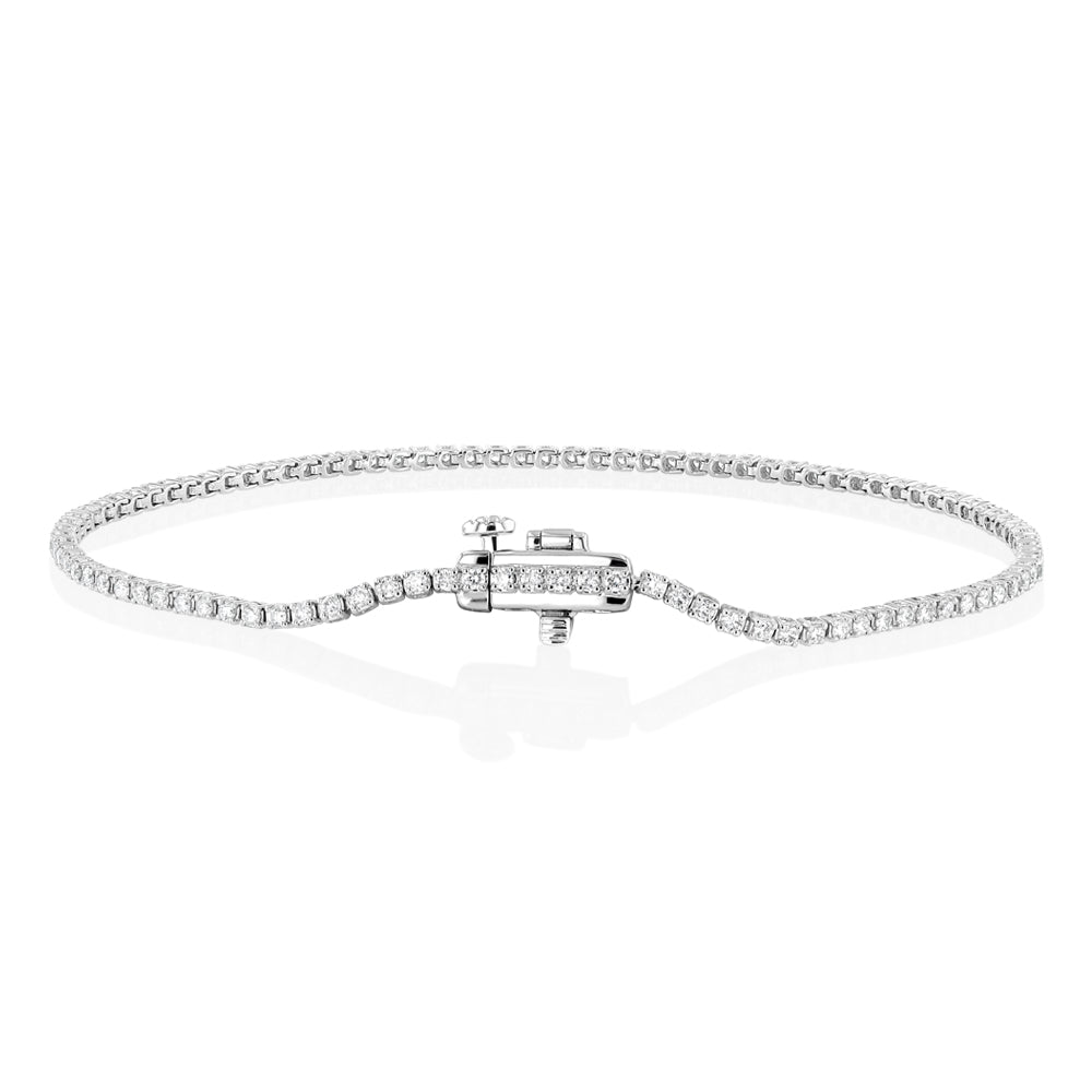 Luminesce Lab Grown 1.00 Carat Diamond Tennis Bracelet in Platinum