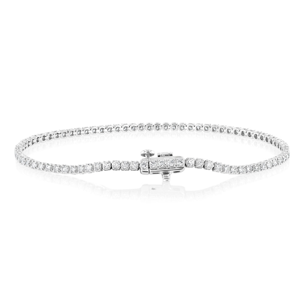 Luminesce Lab Grown 2 Carat Diamond Tennis Bracelet in Platinum
