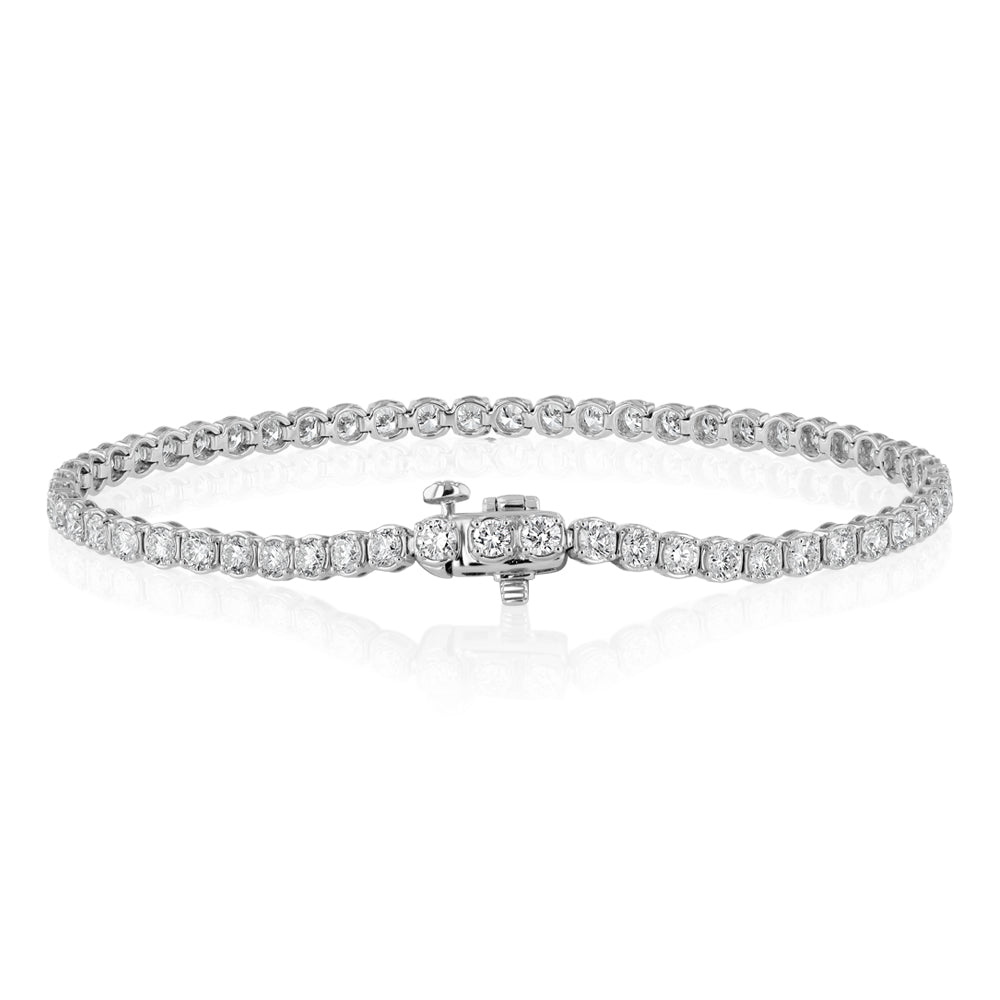 Luminesce Lab Grown 4 Carat Diamond Tennis Bracelet in Platinum
