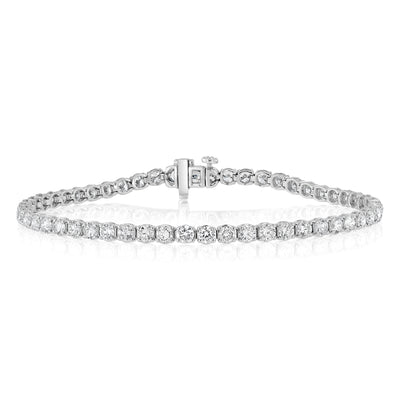Luminesce Lab Grown 5 Carat Diamond Tennis Bracelet in Platinum