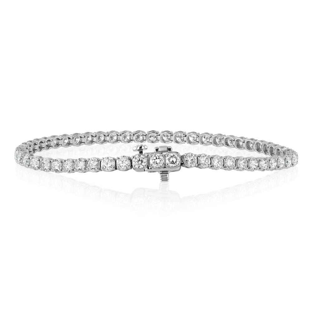Luminesce Lab Grown 5 Carat Diamond Tennis Bracelet in Platinum