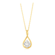 Load image into Gallery viewer, Luminesce Lab Grown 1 Carat Diamond Pendant in Gold Plated SIlver