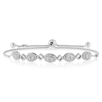 Luminesce Lab Grown 1/5 Carat Diamond Bracelet in Sterling Silver