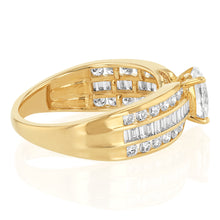 Load image into Gallery viewer, Luminesce Lab Grown 2 Carat Solitaire Diamond Ring in 9ct Yellow Gold