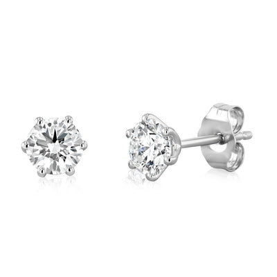 Luminesce Lab Grown 1 Carat Diamond Stud Earrings in Platinum