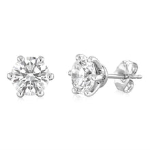 Load image into Gallery viewer, Luminesce Lab Grown 3 Carat Diamond Stud Earrings in Platinum