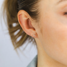 Load image into Gallery viewer, Luminesce Lab Grown 1/2 Carat Diamond Bezel Set Earrings in 9ct Yellow Gold