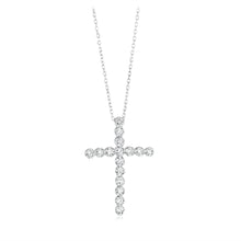 Load image into Gallery viewer, Luminesce Lab Grown 1 Carat Diamond Cross Pendant in 9ct White Gold