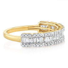 Load image into Gallery viewer, Luminesce Lab Grown 3/4 Carat Ring in Gold Plated Sterling Silver