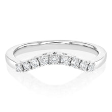 Load image into Gallery viewer, Luminesce Lab Grown 1/5 Carat Diamond Eternity Curve Ring in Platinum
