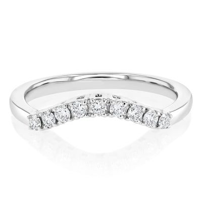 Luminesce Lab Grown 1/5 Carat Diamond Eternity Curve Ring in Platinum