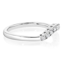 Load image into Gallery viewer, Luminesce Lab Grown 1/5 Carat Diamond Eternity Curve Ring in Platinum