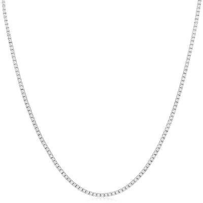 Luminesce Lab Grown 5 Carat Diamond 46cm Tennis Necklace in 9ct White Gold