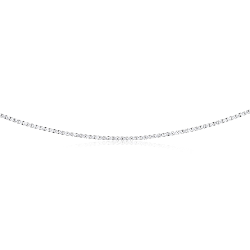 Luminesce Lab Grown 5 Carat Diamond 46cm Tennis Necklace in 9ct White Gold