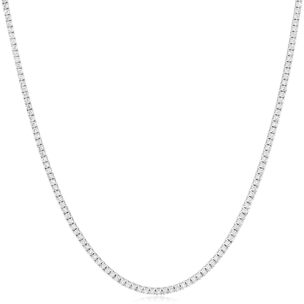 Luminesce Lab Grown 6.71 Carat Diamond 45.5cm Tennis Necklace in 9ct White Gold