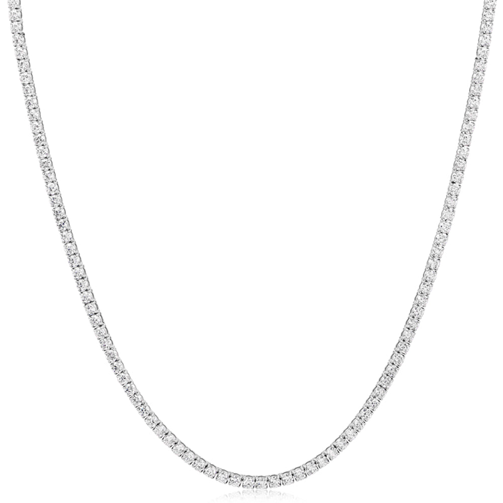 Luminesce Lab Grown 12.63 Carat Diamond 45.5cm Tennis Necklace in 9ct White Gold