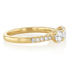 Load image into Gallery viewer, Luminesce Lab Grown 1 Carat Diamond Trilogy Channel Ring in 9ct Yellow Gold