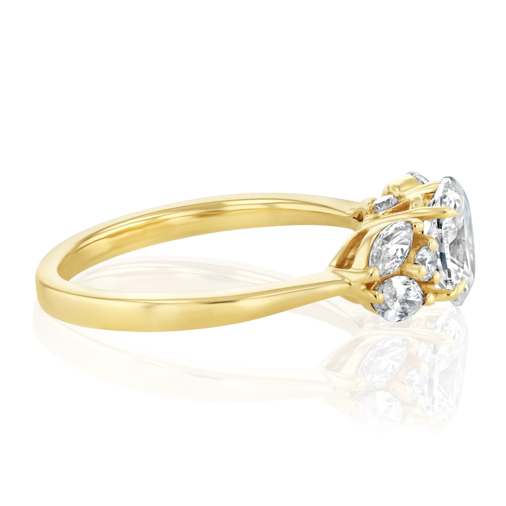 Luminesce Lab Grown 1.20 Carat Diamond Oval Ring in 9ct Yellow Gold