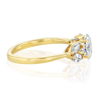 Luminesce Lab Grown 1.20 Carat Diamond Oval Ring in 9ct Yellow Gold