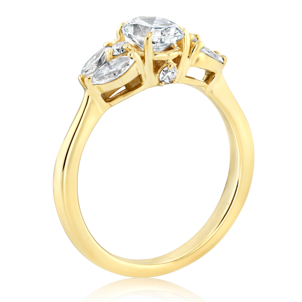 Luminesce Lab Grown 1.20 Carat Diamond Oval Ring in 9ct Yellow Gold