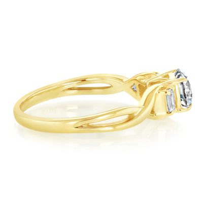 Luminesce Lab Grown 0.95 Carat Diamond Solitaire Ring in 9ct Yellow Gold