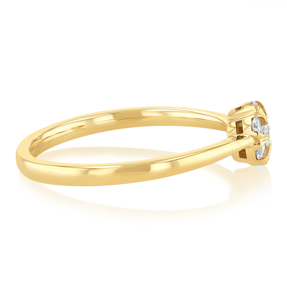 Luminesce Lab Grown 1/6 Carat Diamond Ring in 9ct Yellow Gold