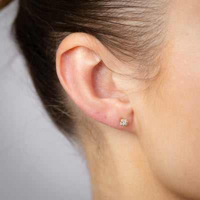 Luminesce Lab Grown 1/6 Carat Diamond Stud Earrings in 9ct Yellow Gold