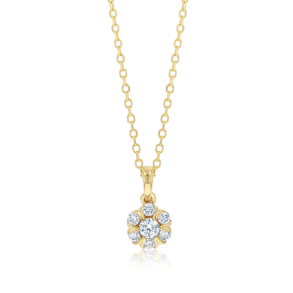 Luminesce Lab Grown 1/6 Carat Diamond Pendant in 9ct Yellow Gold