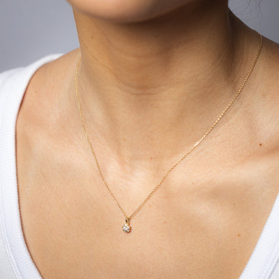 Luminesce Lab Grown 1/6 Carat Diamond Pendant in 9ct Yellow Gold