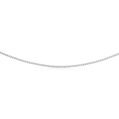 Luminesce Lab Grown 4 Carat Diamond Adjustable Tennis Necklace in Sterling Silver
