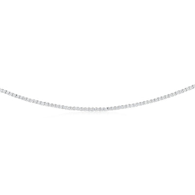 Luminesce Lab Grown 6 Carat Diamond Adjustable Tennis Necklace in Sterling SIlver