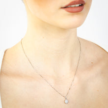 Load image into Gallery viewer, Luminesce Lab Grown 1/2 Carat Diamond Halo Pendant in Sterling Silver