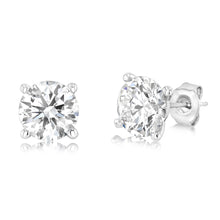 Load image into Gallery viewer, Luminesce Lab Grown 4 Carat Diamond Stud Earrings in 9ct White Gold