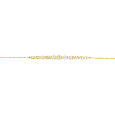 Luminesce Lab Grown 1 Carat Diamond Bracelet in Gold Plated Silver